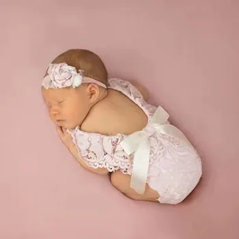 0-1 mesec novorojenčka fotografija oblačila baby fotografije oblačil lok čipke oblačila, otroška oblačila,