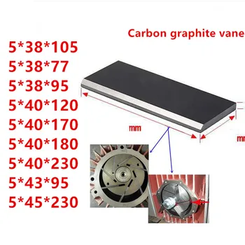 12pcs 5x45x100 mm dobra odpornost proti obrabi grafit krilne, ogljikov krilne za vakuumske črpalke