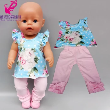 18 inch lutka obleko Halloween buče vrhu in hlače za 43 cm novo rojen baby doll oblačila otrok dekle darilo