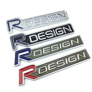 1PC RDESIGN R DESIGN Emblem Besedo Avto Nalepka Rešetke Fender SideTailgate 3D Značko Simbol z Logotipom Dacal Dodatki