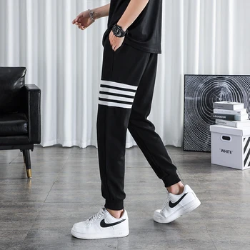 2021 Hlače Sweatpants Tovora Vrečasta Hlače Padec moška Oblačila Techwear Harajuku Joggers korejski Slog Priložnostne Moda Črne Hlače