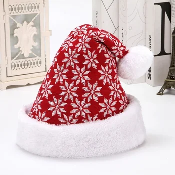 2021 Novo Vesel Božič Klobuk Božič Skp Debele Plišastih Toplo Kapo bonnet de noel za Santa Claus Otrok, Odraslih Božič Darilo