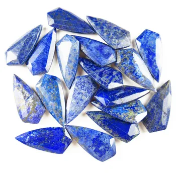 2Pcs Raznoliko Naravno Lapis Lazuli Dvojno Stranicami Trikotnika CAB CHRYSOPRASE 42x18x6mm SH6278