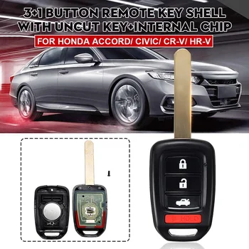 313.8 mhz 3+1 Gumb za Daljinsko Tipko Lupini Primeru Avto Ključ Stanovanja Nerezane Rezilo za Honda za Državljansko-Soglasju za obdobje 2013-