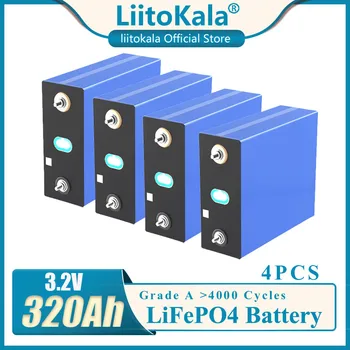 4pcs LiitoKala 3.2 V 105Ah 200Ah 280ah 310Ah 320ah LiFePO4 baterija 12V baterija Litij-železo phospha Lahko Čoln akumulator