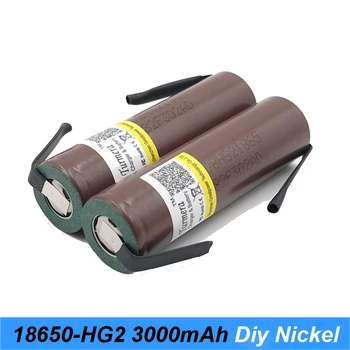 Baterije 18650 HG2 3000mAh z trakovi vgrajena baterije za vijačnike 30A high current + DIY niklja inr18650 hg2