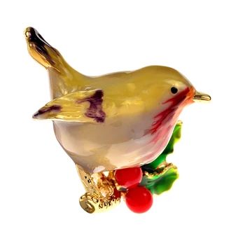 CINDY XIANG Multicolor Robin Ptica Broška Zatiči Visoko Kakovostnega Emajla Živali Broške za Prijatelje, Za Božič, Novo Leto, Darila Nakit