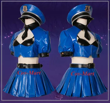 Cos-Mart Mobilne Igre LOL Caitlyn Cosplay Kostum Modra Boj proti Enotno Krilo Ženske Stranka Vlogo Igrajo Oblačila po Meri-Izdelava vseh Velikosti