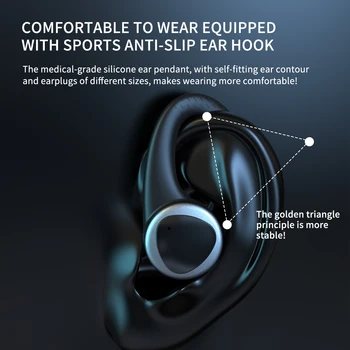 EASYBUDS TWS Brezžične Slušalke Z Mikrofonom Šport Uho Kavelj LED Zaslon Bluetooth Slušalke HiFi Stereo Čepkov Vodotesne Slušalke