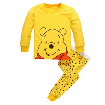 Fantje Pižamo Nastavite Dolg Rokav Baby Dekle Oblačila, Ki Risanka Mickey Spiderman Sleepwear Pijamas Pižame Pooh Donald Duck Kostum