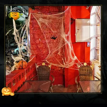 Halloween Dekoracijo Grozo Party Scene, Rekvizitov, Umetno Elastična Spider Web Grozljivka Hiša Dom Dekoracija Dodatna Oprema