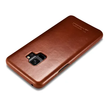 ICARER Ohišje za Samsung Galaxy S9 S9Plus Letnik Pravega Usnja Flip Cover Retro Resnično Leahter Knjige v Primeru