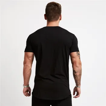 Jogger poletne ulične novo preplete moška T-shirt telovadnic bombaž moda, šport, trening fitnes kratka sleeved majica