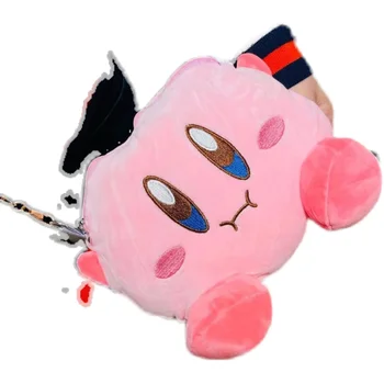 Kirby Star Pliš Igrače, Lutke Vrečko Kawaii Plišastih Messenger Bag Torbici Vrvico Žep Kovanec Torbici Polnjene Otroci Darilo