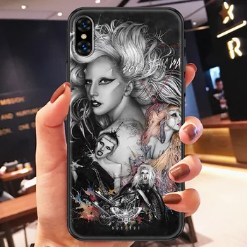 Lady Gaga Chromatica Telefon Primeru Zajema Trup Za iphone 5 5s se 2 6 6s 7 8 12 mini plus X XS XR 11 PRO MAX black 3D pokrov moda