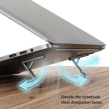 Laptop Stand Aluminijeve Zlitine Podporo Biti Višina Imetnik Znanja Zložljive Nevidno Lepilo Prenosni Nosilec Non-slip Hlajenje Rack