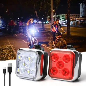 LED Kolesa Spredaj Rep Svetlobe Bike-Light-Set Wasafire Kolo Gorsko Kolo v Cestnem USB Polnilne Zadaj-Lahka Mtb Čelada Kolesarska U
