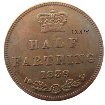 Leta 1839, združenega KRALJESTVA Velika Britanija / Cejlon Victoria Pol Farthing kopijo kovancev