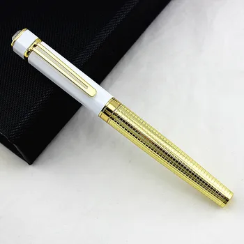 Luksuzni Kovinski diamantno Rollerball Pero z Zlato posnetek Črne Nemoteno Pisanje Prijavite Kemični svinčniki Darilo Pero