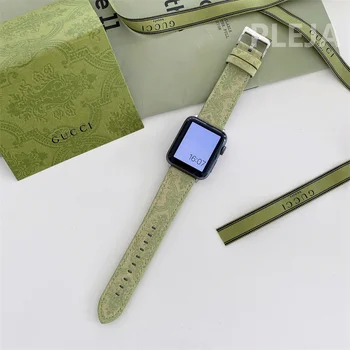 Luksuzni Retro totem Vzorec Watch Trak Za Apple Watch 44 mm 40 mm 38 mm 42mm Za IWatch Serije 6 5 4 3 2 Watchband Usnjenih Trakov