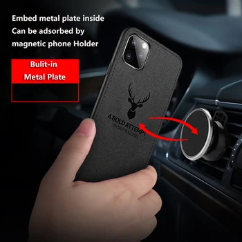 Magnetni Krpo Teksturo Jelena Primeru Za Huawei P20 Lite P30 P40 Mate 10 20 30 40 Pro P Smart 2019 Moda Shockproof TPU Pokrov