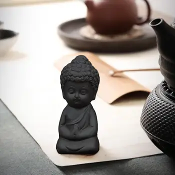 Mala Menih Meditacija Kipi Keramični Mini Figur Za Vrt, Buda Figur Za Hišne Čaj, Feng Shui Kiparstvo Doma Dekor U5a9