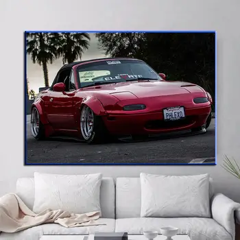 Mazda MX-5 Widebody Star Avto Tuning Sportscar Plakat Platno, Tisk Doma Dekor Slikarstvo Wall Art za dnevno Sobo, Spalnica Dekoracijo