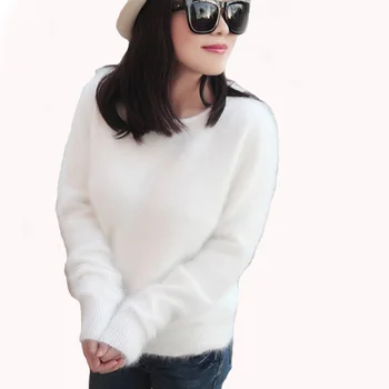 Mink kašmir pulover ženske, kašmir puloverji pleteni čisto mink Meri barve, prosti shippingM1111