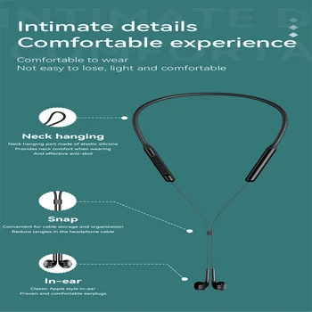 Neckband Brezžične Slušalke Bluetooth 5.2 Stereo Športne Slušalke Športne Teče Slušalke Za Prostoročno Hrupa Preklic Čepkov