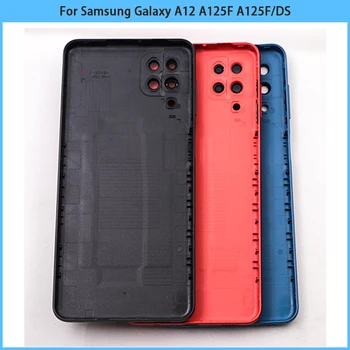 Novo Za Samsung Galaxy A12 A125 A125F A125F/DS Baterije Hrbtni Pokrovček A12 Zadnja Vrata Stanovanja Primeru Stranski Gumb Objektiv Kamere Zamenjati