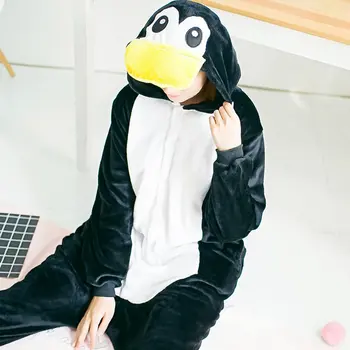 Odrasle Živali Pajama Onesie Flanela Ženske Sleepwear Kigurumi Pyjama Anime Obleko Totoro Roza Samorog Cosplay Risanka Hooded Pijama