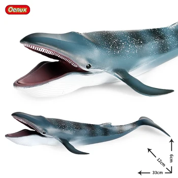Oenux Novo Življenje Morje Modro Kit morski Pes Megalodon Dejanje Slika Akvarij Ocean Morskih Živali Model PVC Izobraževanje Otroci Igrače Darilo