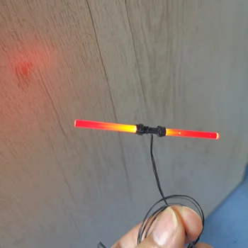 Po meri LED Light Up Kit Dvojni Ročaj Lightsaber Powered By USB Za Policist Slika Bloki, Opeke DIY Igrače Otroci Darilo