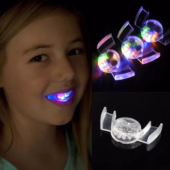 Sijaj Zob Smešno LED Luči Otroci Otrok Light-up Igrače Utripa Flash Naramnicami Usta Stražar Kos Sijaj Stranka Dobave