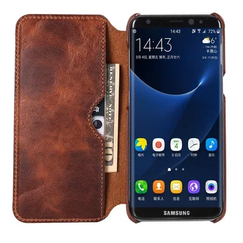 Solque Pravega Usnja Flip Case Za Samsung Galaxy S8 S9 S10 Plus S 8 9 10 Mobilni Telefon Luksuzni Retro Usnjene Denarnice Kritje Primera