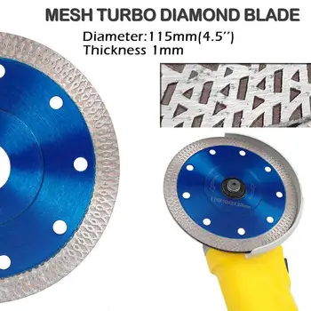 Turbo Diamantne Žage Disk Porcelanaste Ploščice, Keramične, Granit, Marmor Rezila Za Kotni Brusilnik Diamantne Žage 115mm