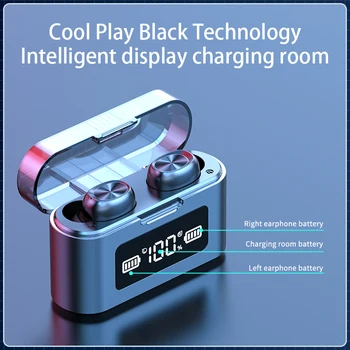 TWS Brezžične Slušalke Z Mikrofonom 2200mAh Polnjenje Box Šport Nepremočljiva Bluetooth Brezžične Slušalke za Vse Pametni Telefon