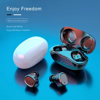 TWS Mini Bluetooth 5.0 Slušalke Polnjenje Box Brezžične Slušalke 9D Stereo Šport Nepremočljiva Čepkov Slušalke z Mikrofonom
