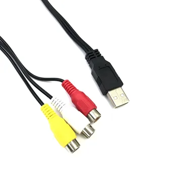 USB Moški 3RCA RGB Ženski AV Avdio Video, Kompozitni Kabel, Kabel Adapter Pretvornik Priključek Component Vodi RCA Kabel