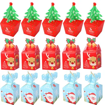 Vesel Božični Okraski Škatel Božiček Božič Drevo Pakiranje Torbe Novo Leto 2019 Božič Candy Torbe Navidad 2019 kerst
