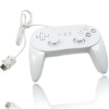 Visoka Kakovost Nove Bele Klasičnih 2. Pro Žično Krmilnik za Igre Gamepad Za Nintendo Wii/Wii U(OEM pakirani )