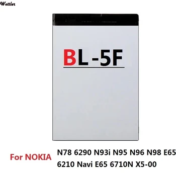 Zamenjava 950mAh BL-5F BL5F Baterija za Polnjenje Telefona, Baterije za telefon Nokia N72 N78 N95 N93i 6210 6260S 6290 N96 6710N BL 5F