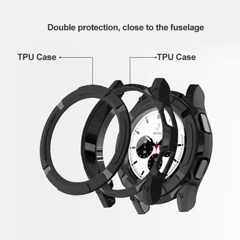 Zaščitni ovitek za Samsung Galaxy Watch 4 Classic 42mm 46mm Zaščito Kritje TPU Odbijača Lupini Za Galaxy Watch4 Classic