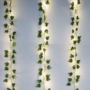 ✅Utripa 2m LED Ivy Trte Niz Luči Upravlja Led Listov Garland Za Božič Doma, Poroka Dekorativne Luči